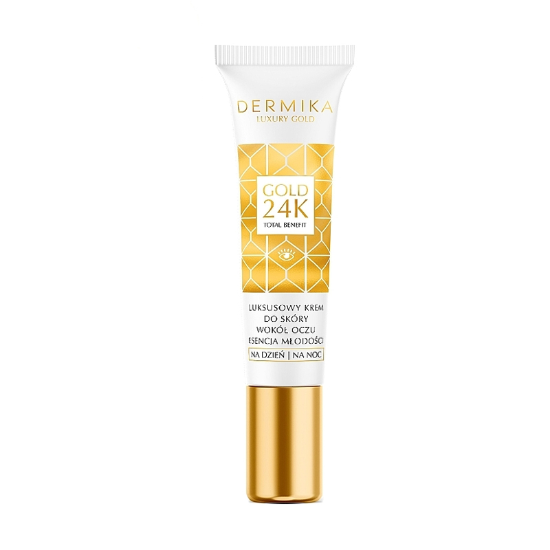 Крем для шкіри навколо очей Dermika Luxury Gold 24K Total Benefit Eye Cream, 15 мл